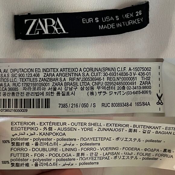 Zara Women Size S Floral Satin Rose Polka Dot Mini Dress Blogger Favorite Preppy